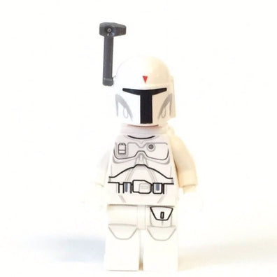 LEGO Minifigure -- Boba Fett - White, Detailed Pattern-Star Wars / Star Wars Other -- SW0631 -- Creative Brick Builders